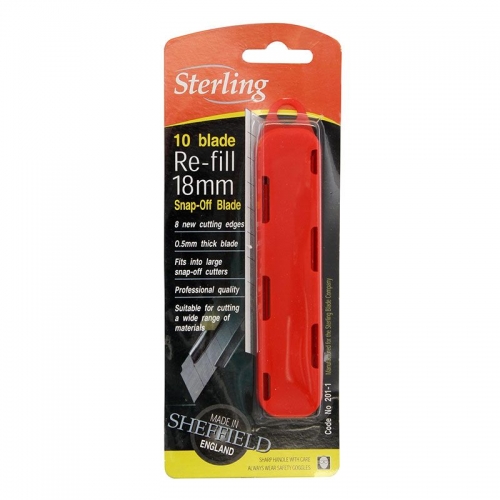 Sterling Large Snap Off Blade 18mm (x10) - carded