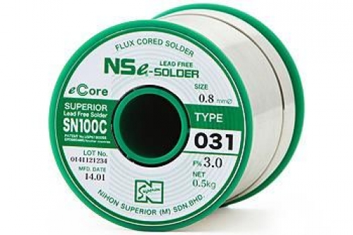 SN100C Lead Free No-Clean Solder Wire 0.5mm 500gm