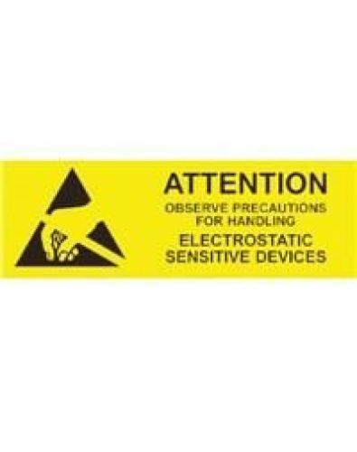 Desco ESD Sign Attention 4" X 10"
