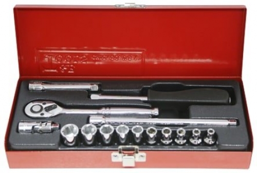 15 Piece 1/4" Drive Imperial (SAE) Socket Set (6 Point)