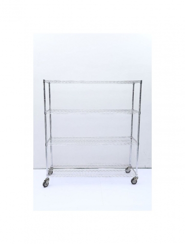 4 Layer Flat Wire Shelf Trolley 460 x 1220 x 1600