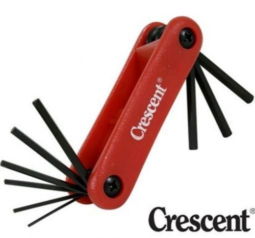 Crescent Metric Folding Hex Key Set