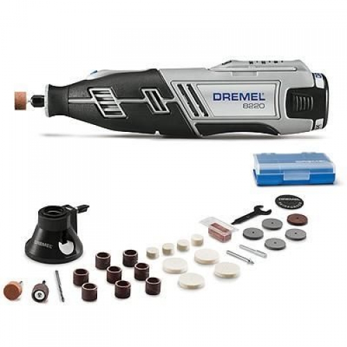 Dremel 8220 Cordless 10.8V Li-ion Rotary Tool with Cutting Guide & 28 Accessorie