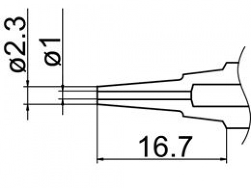 Hakko Nozzle 1.0mm long for FM-2024