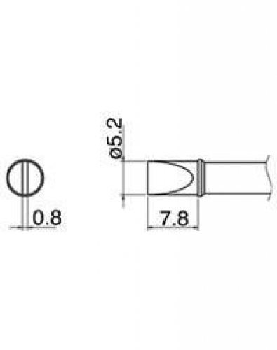 Hakko Soldering Tip - T31 Series 400°C (T31-02D52)