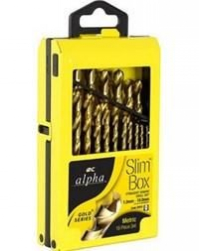 Alpha Metric Drill Set - Metal Box 1-10mm 19pce
