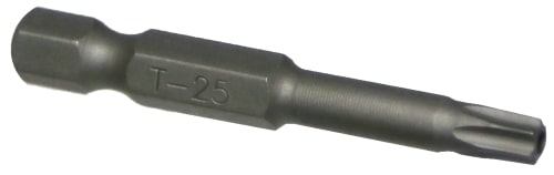 T25 Tamperproof Torx 1/4" Hex Bit 50mm Long